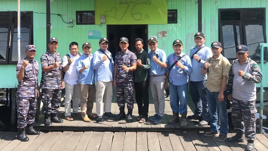 Kunker ke Pulang Miang, Danlanal Sangatta Ajak Semua Pihak Wujudkan Kampung Bahari Nusantara 2 Kampung Bahari Nusantara