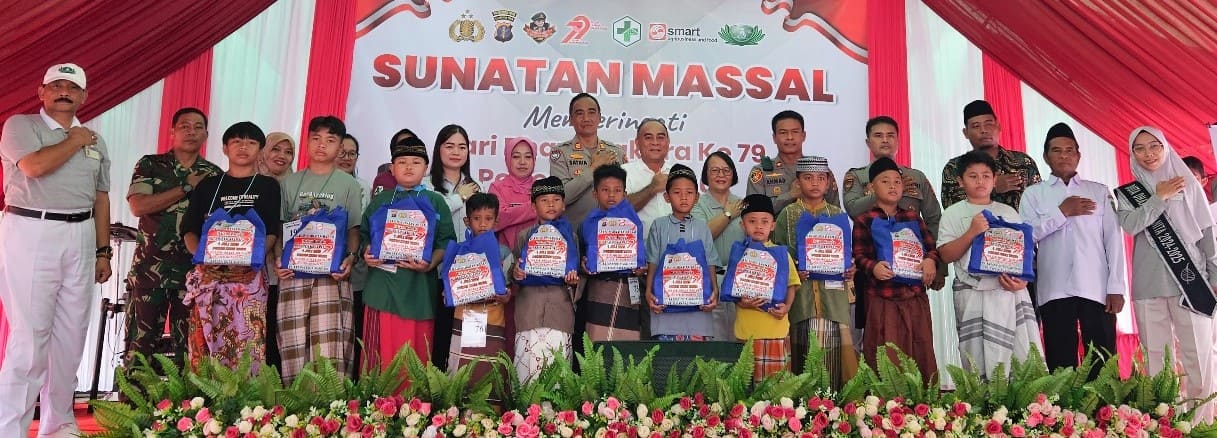 Peringati HUT ke-79 Bhayangkara, Perkebunan Sinarmas Grup dan Polres Kutai Timur Gelar Sunatan Massal 2 Sunatan Massal