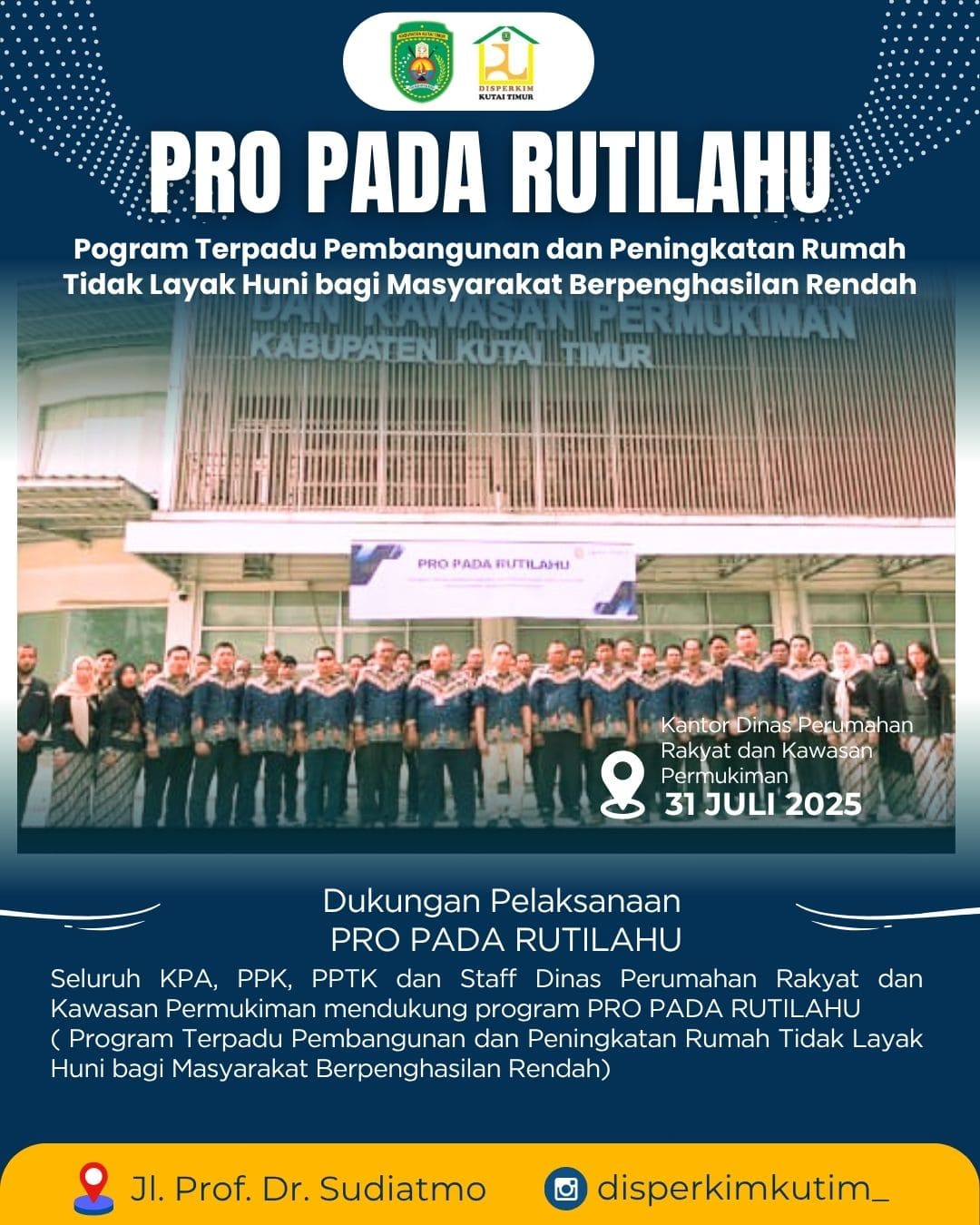 Dorong Kualitas Hunian Layak, Disperkim Kutim Luncurkan Program PRO PADA RUTILAHU 3 hj amad 2