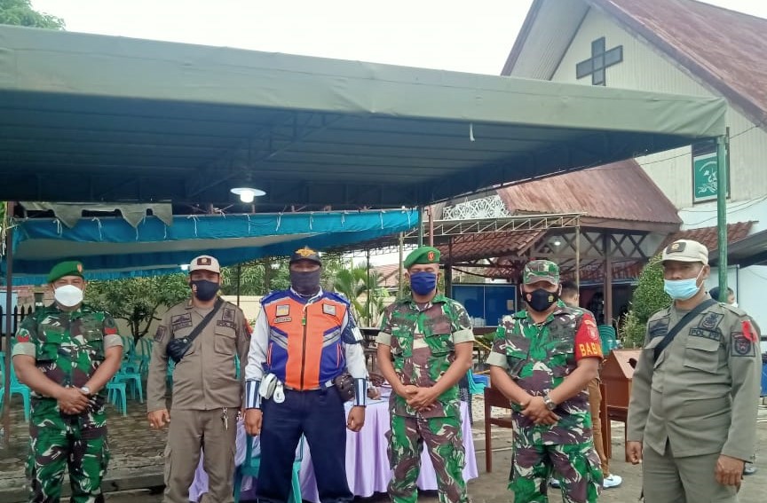 Beri Pengamanan Perayaan Nataru, Koramil Sangatta Bersinergi dengan Semua Pihak, Pastikan Berlangsung Kondusif