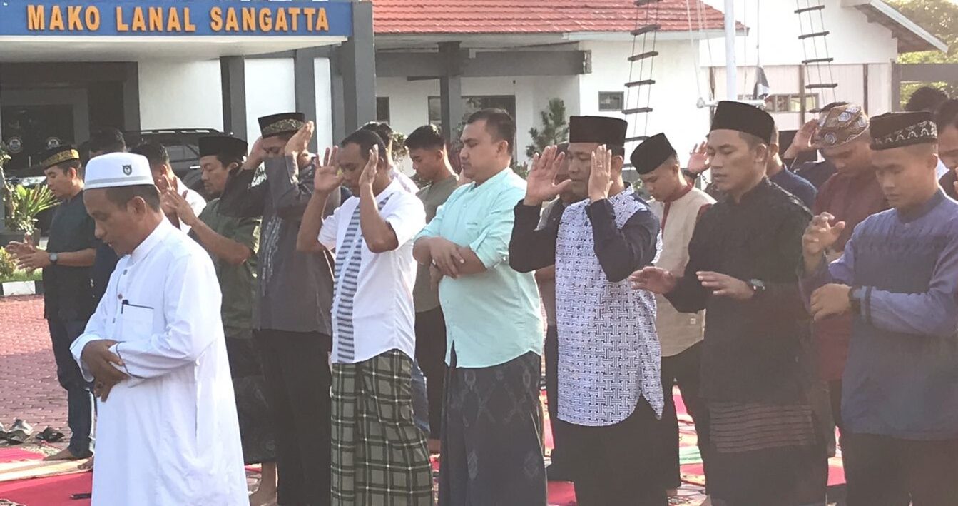 Gelar Shalat Idul Adha, Lanal Sangatta Kurban 7 Sapi dan 3 Kambing 12 Idul Adha