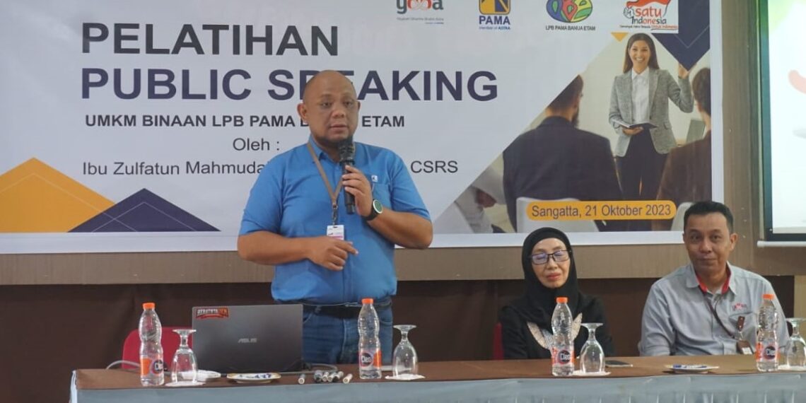 Dorong UMKM Binaan Menuju Kemandirian, PT Pamapersada Nusantara Site KPC Coal Mining Project Gelar Pelatihan Public Speaking 1 Pamapersada