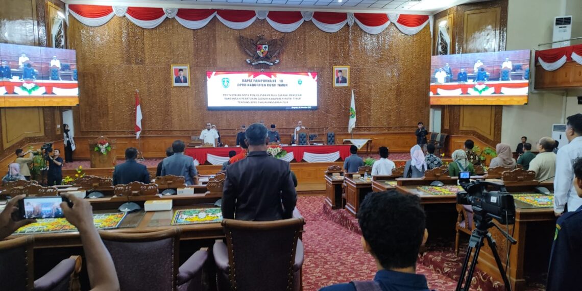Raperda APBD Kutim 2024 Diusulkan Dalam Paripurna