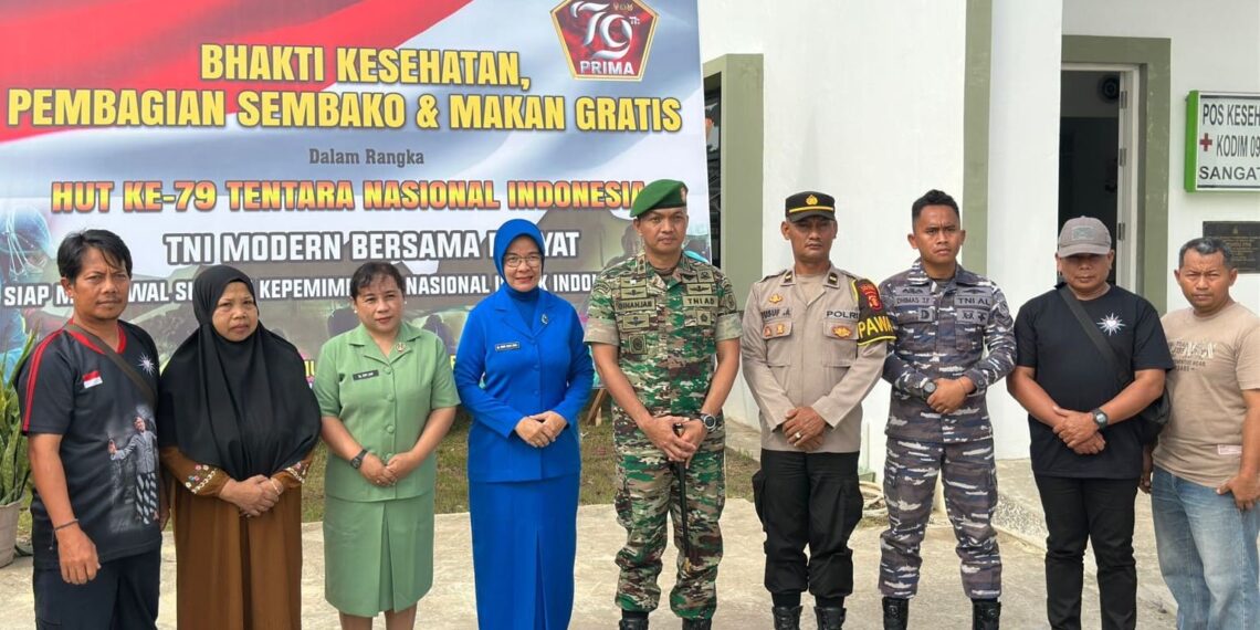Sambut HUT ke-79 TNI, Kodim 0909/KTM Gelar Donor Darah Pemeriksaan Kesehatan Gratis 1 TNI