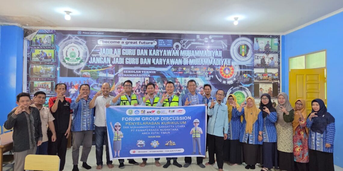 Perkuat Kesiapan Kerja, SMK Muhammadiyah 1 Sangatta Utara dan PAMA Kolaborasi Sinkronisasi Kurikulum 1 Kurikulum