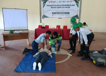 Bagian dari Program PAMA Safe School, PT Pamapersada Nusantara Site Kutim Gelar Pelatihan Basic Life Support di SMKN 1 Bengalon