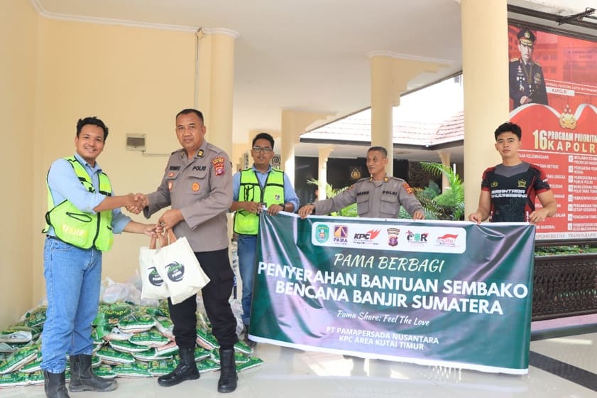 Sinergi PAMA dan Polres Kutim, Kirim Bantuan Sembako untuk Korban Banjir Sumatera 1 Sinergi PAMA dan Polres Kutim, Kirim Bantuan Sembako untuk Korban Banjir Sumatera