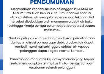 Distribusi Air Bersih Terganggu, Perumdam TTB Minta Maaf, Debit Air Baku Menurun Jadi Penyebabnya