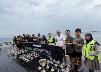 Sejalan dengan Program Pemkab Kutim, KPP dan PAMA Konservasi Terumbu Karang di Pulau Miang Bersama Alien Mangrove